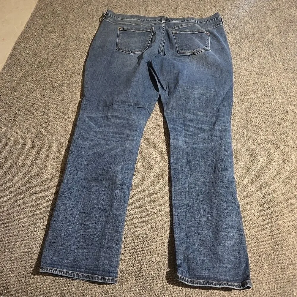 J Crew Denim Jeans Mens 34 Blue Stretch Straight Distressed Casual Pockets